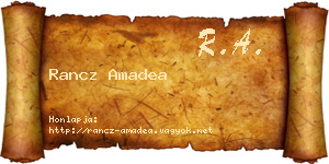 Rancz Amadea névjegykártya